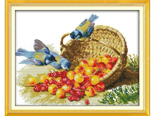 Набор для вышивания «Птицы и корзина с фруктами»