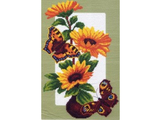 Набор для вышивания «Подсолнухи и бабочки»