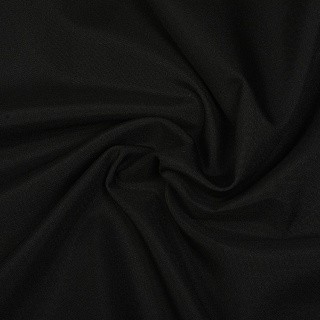 Ткань габардин, 1 м х 150 см, 150 г/м², цвет: черный, TBY