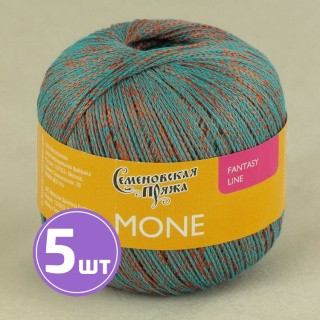 Пряжа Семеновская пряжа Mone (15765), бирюзово-голубой-морковный, 5 шт. по 100 г Пряжа Семеновская пряжа Mone (15765), бирюзово-голубой-морковный, 5 шт. по 100 г