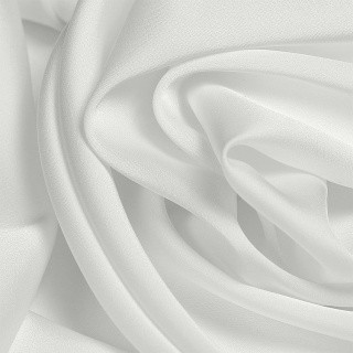 Ткань шелк Армани, 5 м, ширина 150 см, 90 г/м², цвет: 01 белый, TBY