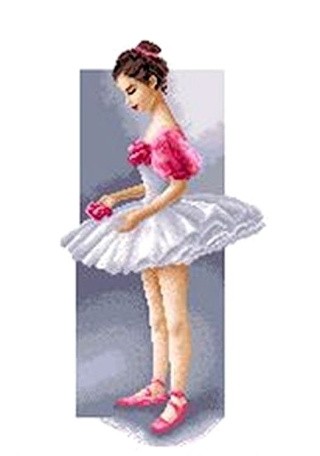 Рисунок на ткани «Маленькая балерина»