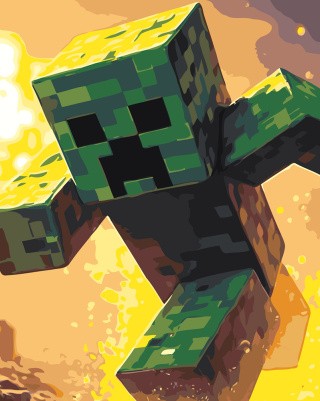 Картина по номерам «Игра Майнкрафт Minecraft: Крипер арт» Картина по номерам «Игра Майнкрафт Minecraft: Крипер арт»