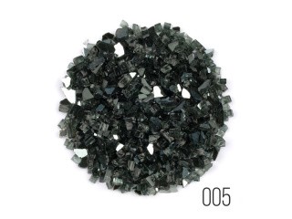 Стеклянная крошка черная (Black, фракция 5 мм), LusterGlass Premium