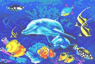 Рисунок на ткани «Подводный мир»