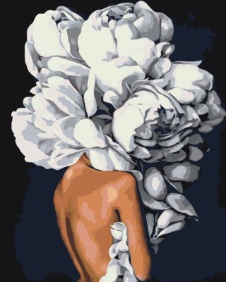 Картина по номерам «Девушка в цветах»