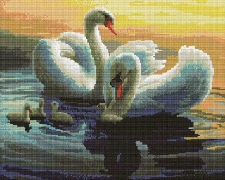 Алмазная вышивка «Лебединая идиллия» Алмазная вышивка «Лебединая идиллия»