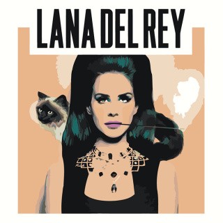 Картина по номерам «Lana Del Rey Лана Дель Рей: обложка арт»