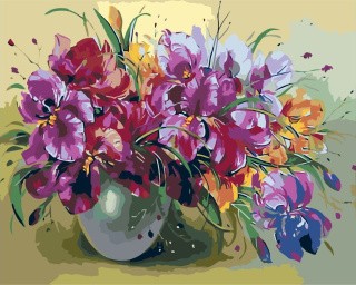 Картина по номерам «Ваза с цветами»