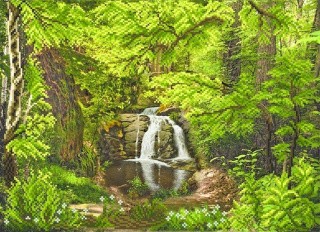 Рисунок на шелке «Шепот леса»