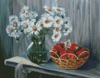 Алмазная вышивка «Букет ромашек» Алмазная вышивка «Букет ромашек»