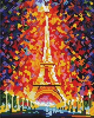 Алмазная вышивка «Париж - огни Эйфелевой башни»