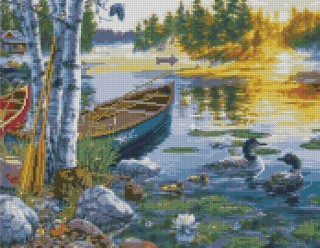 Алмазная вышивка «Лодка» Алмазная вышивка «Лодка»