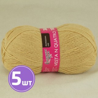 Пряжа Семеновская Vesta N quatro (386), светлый песок 5 шт. по 100 г Пряжа Семеновская Vesta N quatro (386), светлый песок 5 шт. по 100 г