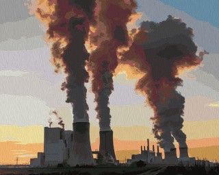 Картина по номерам «Мощь промышленности» Картина по номерам «Мощь промышленности»