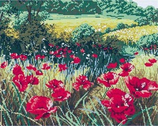 Алмазная вышивка «Поле маков» Алмазная вышивка «Поле маков»