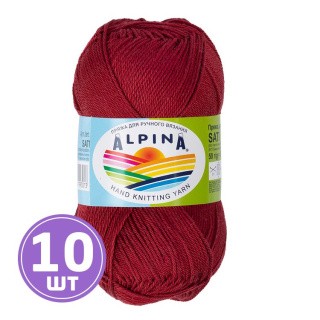 Пряжа Alpina SATI (180), бордовый, 10 шт. по 50 г