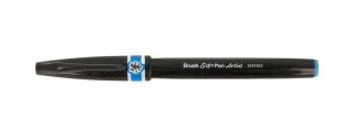 Браш пен Brush Sign Pen Artist, ultra-fine, 0,5 - 5 мм, цвет: голубой, Pentel