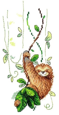 Набор для вышивания «Задорный ленивец»