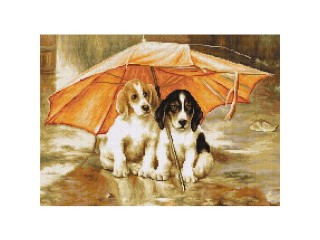 Набор для вышивания «Двое под зонтом»