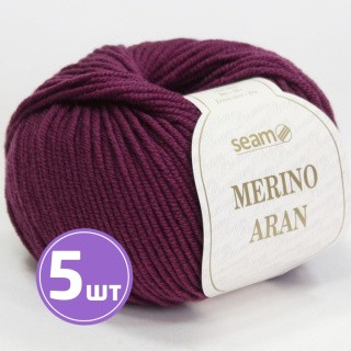 Пряжа SEAM Merino Aran (21), лиловый, 5 шт. по 50 г
