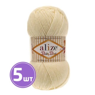 Пряжа ALIZE Baby best (62), белый, 5 шт. по 100 г Пряжа ALIZE Baby best (62), белый, 5 шт. по 100 г