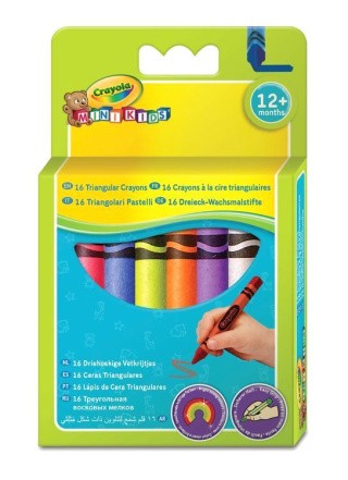 16 смываемых треугольных восковых мелков, Crayola