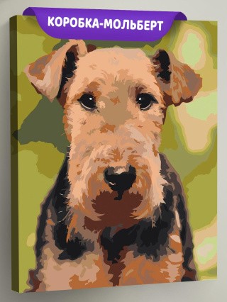 Картина по номерам Собака вельштерьер портрет