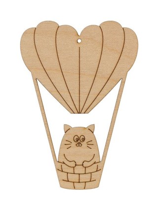 Подвеска Mr. Carving «Котик на воздушном шаре»
