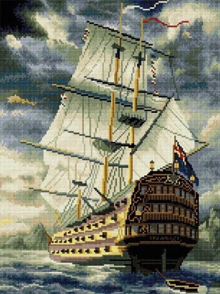 Алмазная вышивка «Старинный бриг» Алмазная вышивка «Старинный бриг»