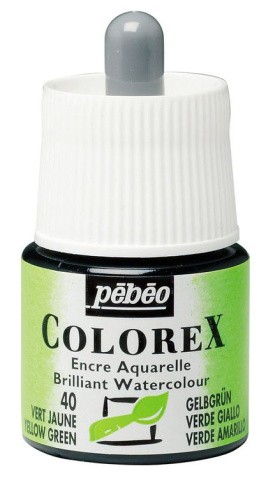 Акварельные чернила Pebeo Colorex (желто-зеленый), 45 мл Акварельные чернила Pebeo Colorex (желто-зеленый), 45 мл