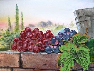 Рисунок на канве «Виноград»
