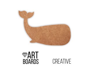 Заготовка ART Board Creative Whale №1, 50х35 см, Craftsmen.store