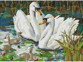 Набор для вышивания «Лебеди с птенцами»