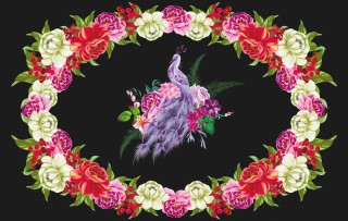 Бумага рисовая «Жостово. Павлин», 32х22 см Бумага рисовая «Жостово. Павлин», 32х22 см