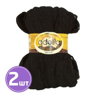Пряжа Adelia RUFF (02), черный, 2 шт. по 150 г Пряжа Adelia RUFF (02), черный, 2 шт. по 150 г