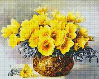 Алмазная вышивка «Желтые цветы»