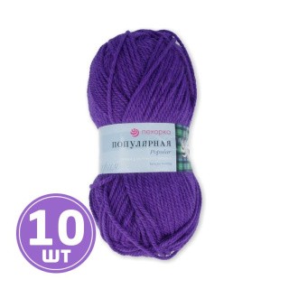 Пряжа Пехорка Популярная (078), фиолетовый, 10 шт. по 100 г Пряжа Пехорка Популярная (078), фиолетовый, 10 шт. по 100 г