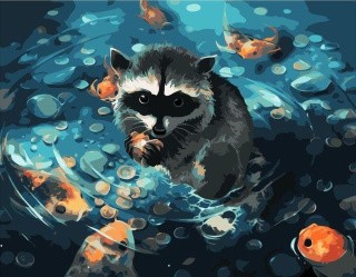 Картина по номерам «Енот» Картина по номерам «Енот»