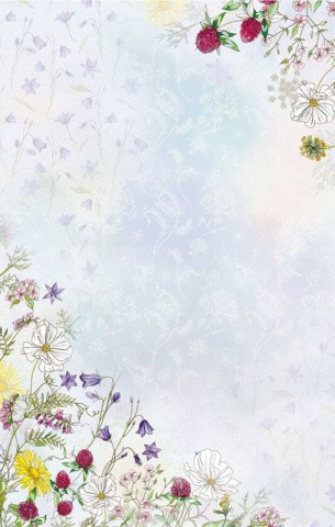 Бумага рисовая «Полевые цветы», 32х22 см Бумага рисовая «Полевые цветы», 32х22 см