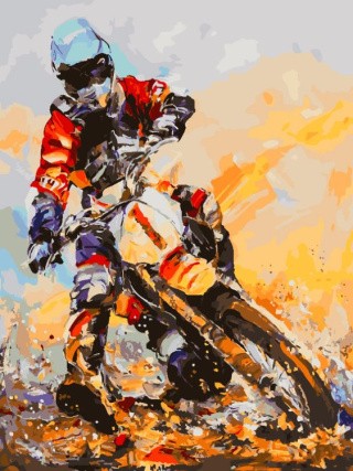 Картина по номерам «Гонщик» Картина по номерам «Гонщик»