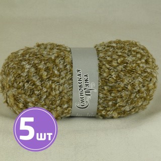 Пряжа Семеновская Curly (4331), белый-зеленый янтарь 5 шт. по 100 г Пряжа Семеновская Curly (4331), белый-зеленый янтарь 5 шт. по 100 г