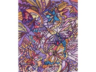 Рисунок на канве «Витраж с бабочками»