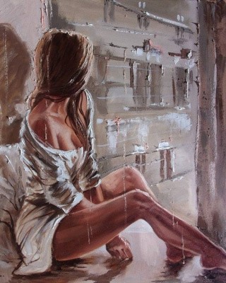 Картина по номерам «Девушка у окна» Картина по номерам «Девушка у окна»