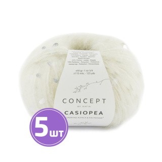 Пряжа Katia CASIOPEA (050), белый, 5 шт. по 50 г Пряжа Katia CASIOPEA (050), белый, 5 шт. по 50 г