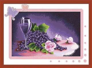 Алмазная вышивка «Виноградный натюрморт»