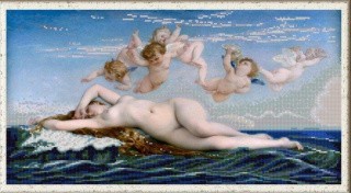 Рисунок на ткани «Венеры рождение»