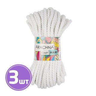 Пряжа Arachna Craft Maxi (02), белый, 3 шт. по 268 г