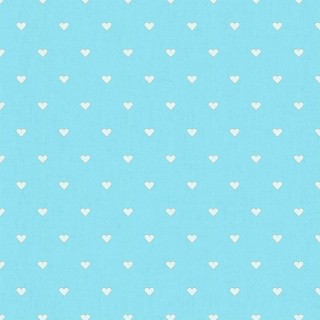 Ткань для пэчворка «БАБУШКИН СУНДУЧОК», 50x55 см, 140 г/м2, 100% хлопок, цвет: БС-38 сердечки голубой, Peppy