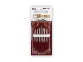 Набор ручных швейных игл Micron для пэчворка №5/10, 20 шт., арт. KSM-1042